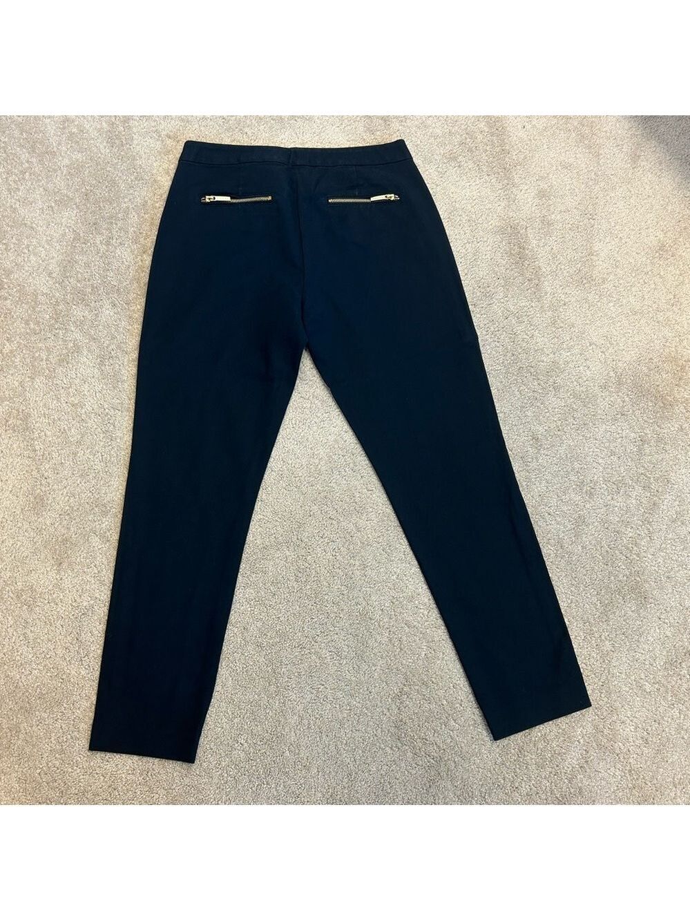 MICHAEL MICHAEL KORS Navy Blue Hutton Cotton-Blend slim fit ankle pants Sz 6 - Picture 5 of 14